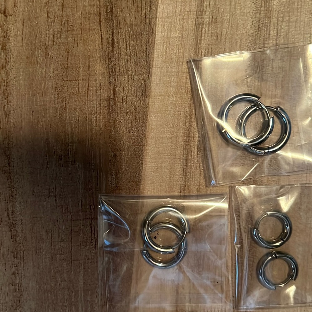 Silver hoops